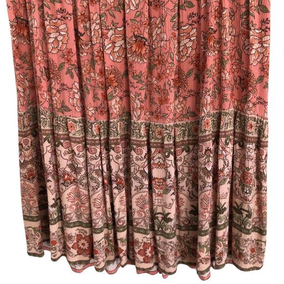 Knox Rose Baby Doll Mini Dress Womens Size S Gauze Tiered Floral Garden Girl - Picture 7 of 12